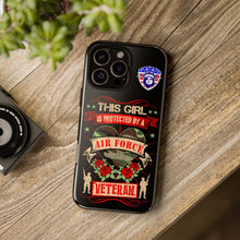 Load image into Gallery viewer, This Girl is Protected by an Air Force Veteran Tough Phone Cases for iPhone and Samsung
