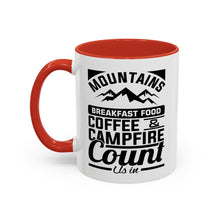 Load image into Gallery viewer, Coffee Mug - Camping Mountains Friends Fireside Coffee Design
