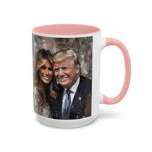 Load image into Gallery viewer, Donald and Melania Trump Accent Coffee Mug, 11oz
