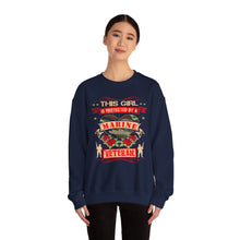 Load image into Gallery viewer, This Girl is Proteced by a Marine Veteran Longsleeve Sweatshirt
