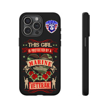 Load image into Gallery viewer, This Girl is Protected by a U.S. Marine Veteran Tough Phone Cases for iPhone and Samsung
