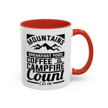 Load image into Gallery viewer, Coffee Mug - Camping Mountains Friends Fireside Coffee Design
