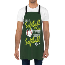 Load image into Gallery viewer, This Softball Mom Loves Her Softball Girl Kitchen Apron – Cute Cooking Apron for Proud Softball Moms
