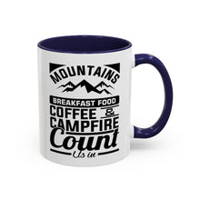 Load image into Gallery viewer, Coffee Mug - Camping Mountains Friends Fireside Coffee Design
