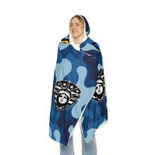 Load image into Gallery viewer, Blue Lives Matter Police Hooded Snuggle Blanket – Cozy Blanket for Law Enforcement Supporters
