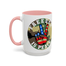 Load image into Gallery viewer, Freedom is Peace Accent Coffee Mug, 11oz
