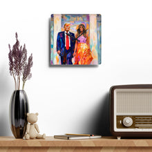 Load image into Gallery viewer, Donald and Melania Acrylic Wall Clock
