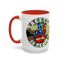 Load image into Gallery viewer, Freedom is Peace Accent Coffee Mug, 11oz
