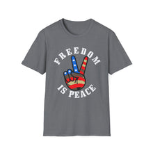 Load image into Gallery viewer, Freedom is Peace Unisex Softstyle T-Shirt
