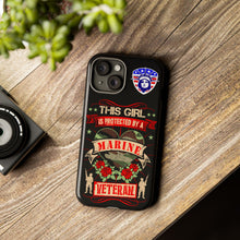 Load image into Gallery viewer, This Girl is Protected by a U.S. Marine Veteran Tough Phone Cases for iPhone and Samsung
