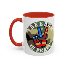 Load image into Gallery viewer, Freedom is Peace Accent Coffee Mug, 11oz
