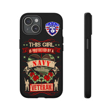 Load image into Gallery viewer, This Girl is Protected by a Navy Veteran Cell Phone Covers for iPhone and Samsung
