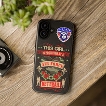 Load image into Gallery viewer, This Girl is Protected by an Air Force Veteran Tough Phone Cases for iPhone and Samsung
