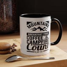 Load image into Gallery viewer, Coffee Mug - Camping Mountains Friends Fireside Coffee Design
