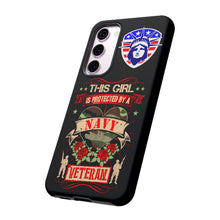 Load image into Gallery viewer, This Girl is Protected by a Navy Veteran Cell Phone Covers for iPhone and Samsung
