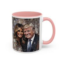 Load image into Gallery viewer, Donald and Melania Trump Accent Coffee Mug, 11oz
