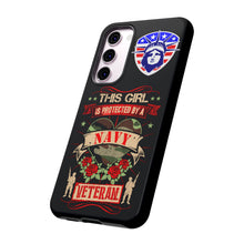 Load image into Gallery viewer, This Girl is Protected by a Navy Veteran Cell Phone Covers for iPhone and Samsung
