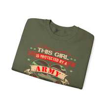 Load image into Gallery viewer, This Girl is Proteced by a Army Veteran Longsleeve Sweatshirt
