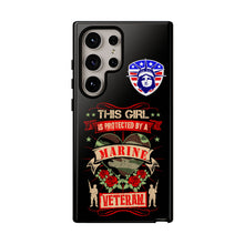 Load image into Gallery viewer, This Girl is Protected by a U.S. Marine Veteran Tough Phone Cases for iPhone and Samsung
