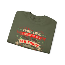 Load image into Gallery viewer, This Girl is Proteced by an Air Force Veteran Longsleeve Sweatshirt
