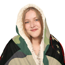 Load image into Gallery viewer, This Girl Is Protected by an Air Force Veteran Hooded Snuggle Blanket – Cozy Blanket for Proud Military Families
