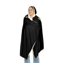 Load image into Gallery viewer, Softball Mom Raised Her Hero Snuggle Hooded Blanket – Cozy Hooded Blanket for Proud Softball Moms
