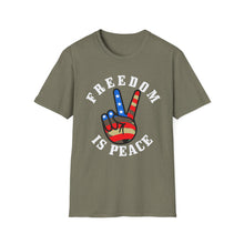 Load image into Gallery viewer, Freedom is Peace Unisex Softstyle T-Shirt
