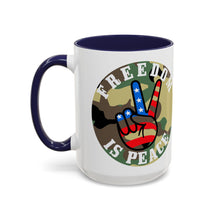 Load image into Gallery viewer, Freedom is Peace Accent Coffee Mug, 11oz
