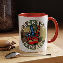 Load image into Gallery viewer, Freedom is Peace Accent Coffee Mug, 11oz
