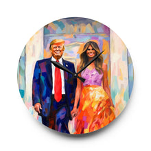 Load image into Gallery viewer, Donald and Melania Acrylic Wall Clock
