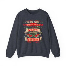 Load image into Gallery viewer, This Girl is Proteced by a Army Veteran Longsleeve Sweatshirt
