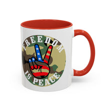 Load image into Gallery viewer, Freedom is Peace Accent Coffee Mug, 11oz
