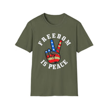 Load image into Gallery viewer, Freedom is Peace Unisex Softstyle T-Shirt
