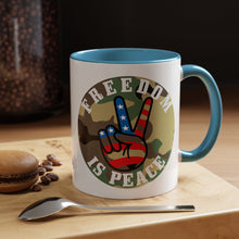 Load image into Gallery viewer, Freedom is Peace Accent Coffee Mug, 11oz
