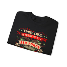 Load image into Gallery viewer, This Girl is Proteced by an Air Force Veteran Longsleeve Sweatshirt
