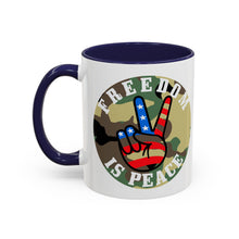 Load image into Gallery viewer, Freedom is Peace Accent Coffee Mug, 11oz
