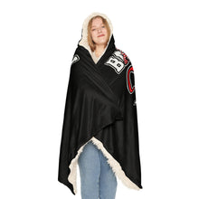 Load image into Gallery viewer, Baseball Mom Raised Her Hero Snuggle Hooded Blanket – Cozy Hooded Wrap for Proud Baseball Moms
