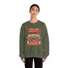 Load image into Gallery viewer, This Girl is Proteced by an Air Force Veteran Longsleeve Sweatshirt
