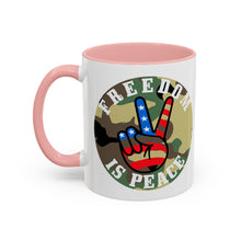 Load image into Gallery viewer, Freedom is Peace Accent Coffee Mug, 11oz
