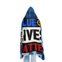 Load image into Gallery viewer, Blue Lives Matter Police Hooded Snuggle Blanket – Cozy Blanket for Law Enforcement Supporters
