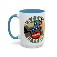 Load image into Gallery viewer, Freedom is Peace Accent Coffee Mug, 11oz
