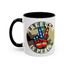 Load image into Gallery viewer, Freedom is Peace Accent Coffee Mug, 11oz
