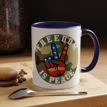 Load image into Gallery viewer, Freedom is Peace Accent Coffee Mug, 11oz
