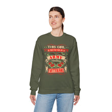 Load image into Gallery viewer, This Girl is Proteced by a Army Veteran Longsleeve Sweatshirt
