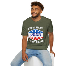 Load image into Gallery viewer, Let&#39;s Make Freedom of Speech Great Again Unisex Softstyle T-Shirt
