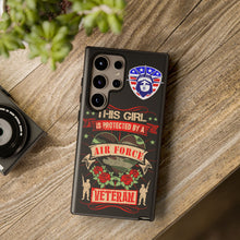 Load image into Gallery viewer, This Girl is Protected by an Air Force Veteran Tough Phone Cases for iPhone and Samsung
