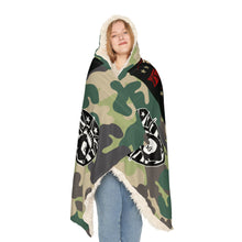 Load image into Gallery viewer, This Girl Is Protected by an Air Force Veteran Hooded Snuggle Blanket – Cozy Blanket for Proud Military Families
