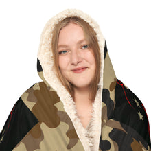 Load image into Gallery viewer, This Girl Is Protected by an Army Veteran Hooded Snuggle Blanket – Cozy Blanket for Proud Military Families
