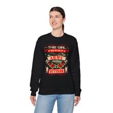 Load image into Gallery viewer, This Girl is Proteced by a Army Veteran Longsleeve Sweatshirt
