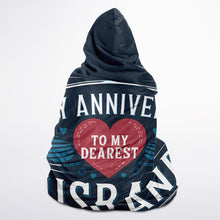 Load image into Gallery viewer, Happy Anniversary to my Dearest Husband Hoodie Blanket
